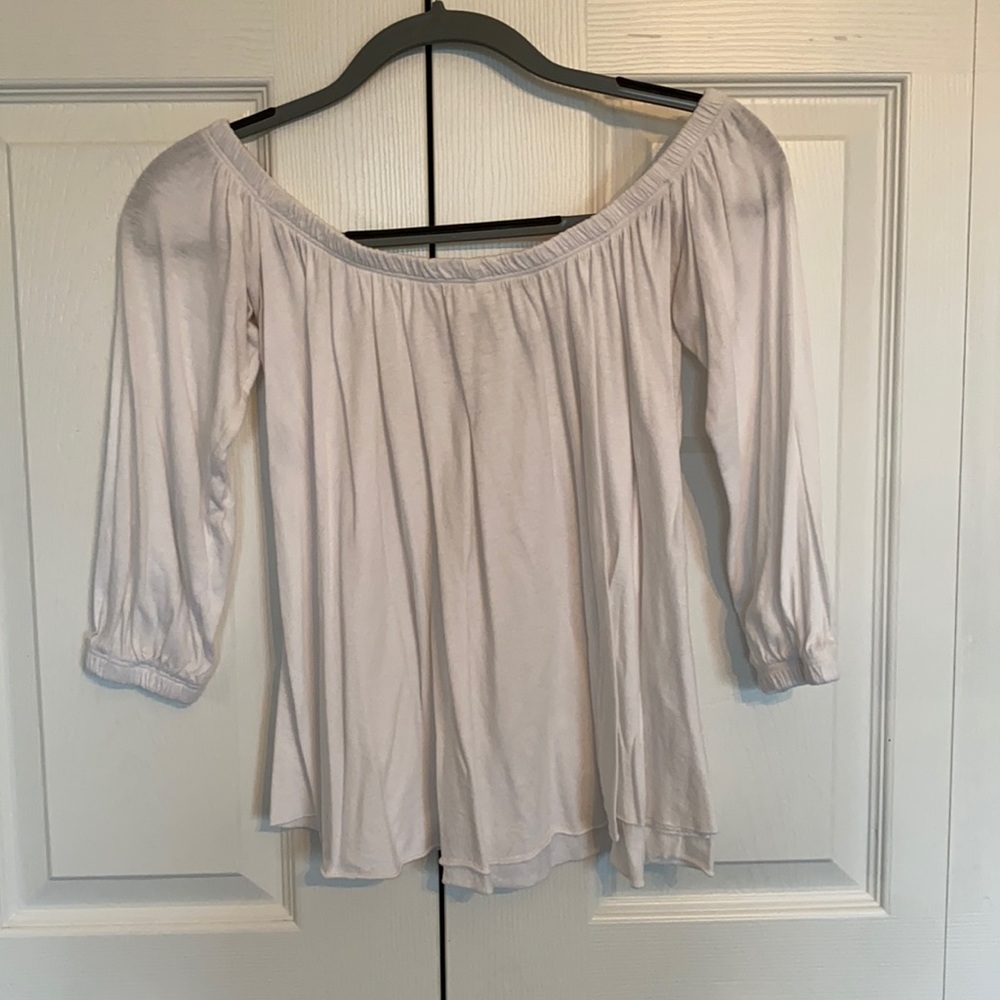 White off the shoulder top, M